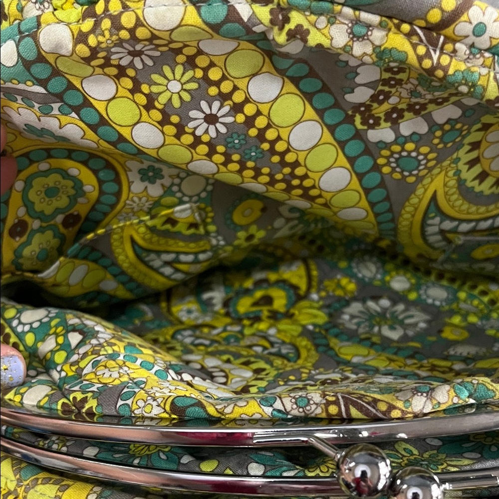 Vera Bradley Lemon Parfait Paisley Kiss lock Bag - Picture 4 of 16